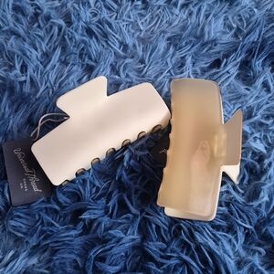 Cream Hair Clips